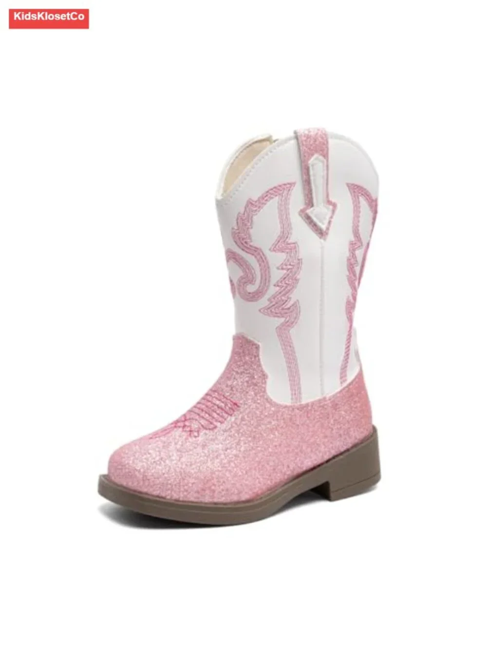 Toddler Cowboy Boots Mid Calf Sparkly Boots Classic Western Boots Kids Riding